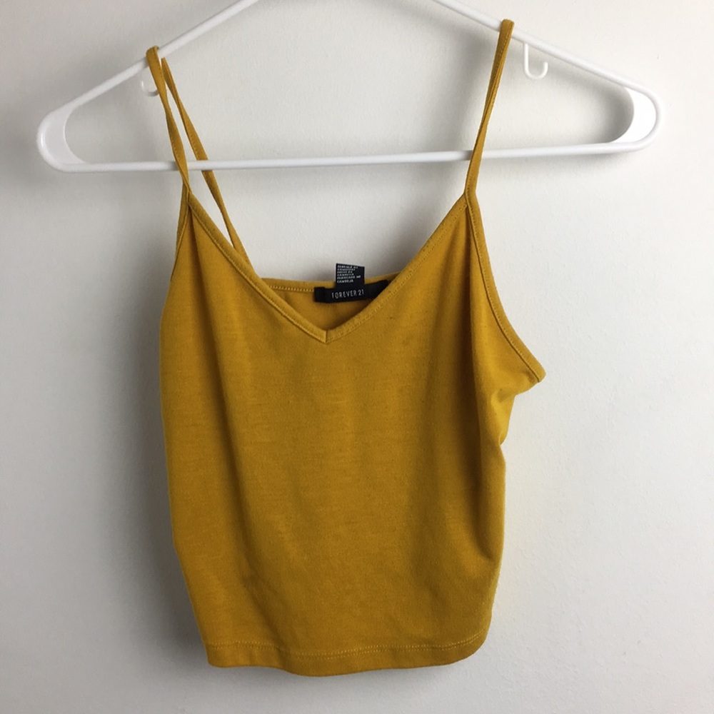 Mustard yellow cropped tank